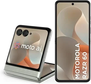 Smartphone Motorola Razr 60-256GB 12GB RAM Tela dobrável 6,9″ pOLED e externa 3,6” Moto AI camera IP48