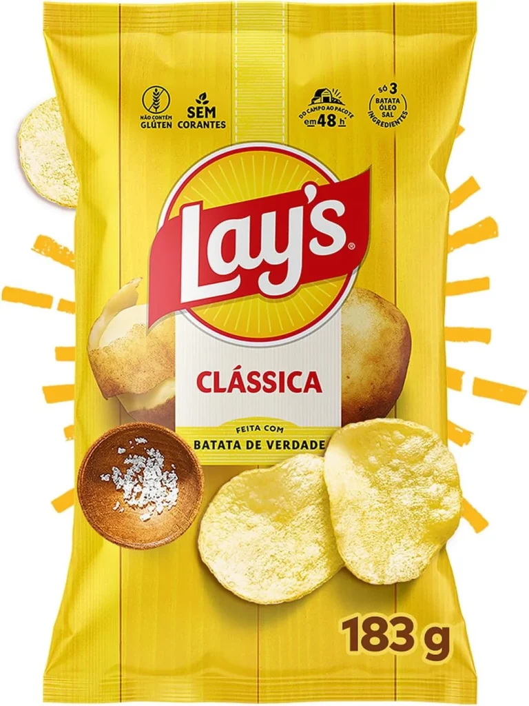 10un - Lay's Batata Frita Lisa Clássica Sabor Original 183g