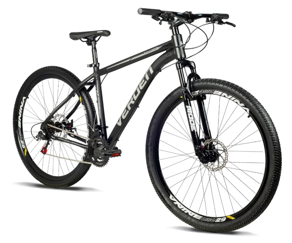 Bicicleta Alumínio Verden Aro 29 Challenge com 24 velocidades Freio Hidráulico Preta