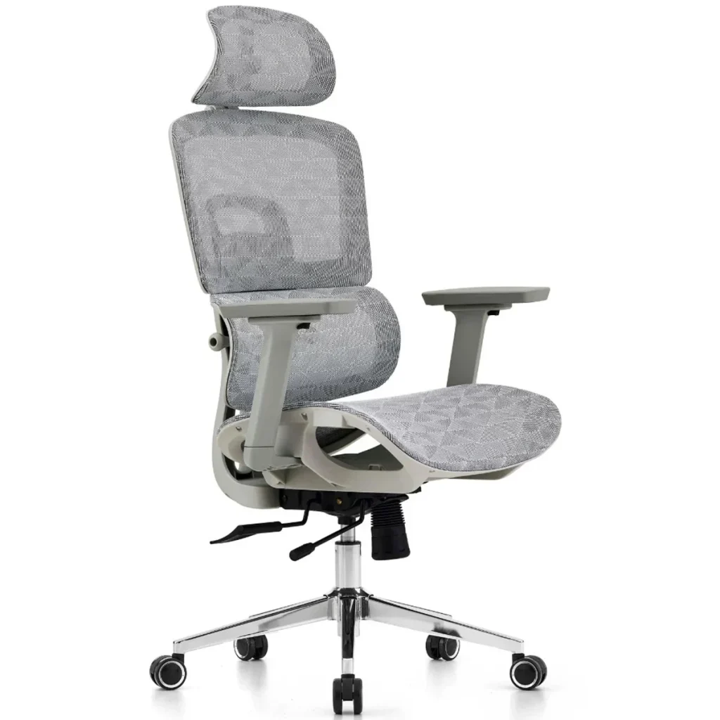 Cadeira de Escritório Dr. Office Business Pro, Cinza, Mesh, 3D, Altura Ajustável, DR-CH-BPR3DGH