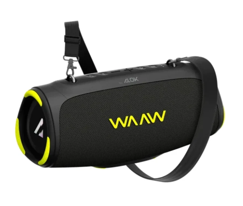 Caixa de Som Bluetooth WAAW By Alok BOOM 110 - 40W RMS, À prova d'água, POWER BASS, até 26h de música e Bluetooth 5.4