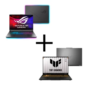 Combo ASUS Notebook Gamer ROG Strix G16 – Intel Ultra 9 275HX, RTX 5060, 16GB, 512GB, 16″ IPS, 2.5K 240Hz, W11 – G615LM-S5007W + Notebook TUF F16 – i5-14450HX, RTX 5050, 16GB, 512GB, 16″ IPS FHD 144Hz, W11 – FX608JHI-TU283W