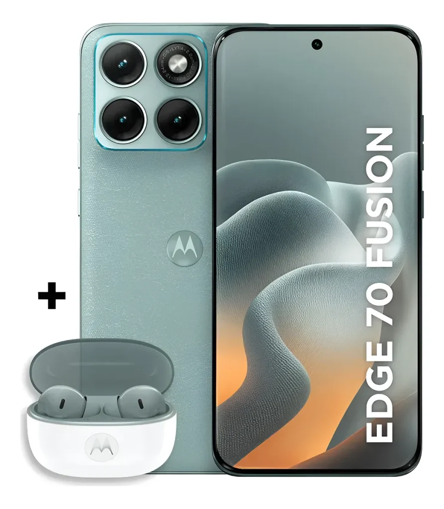 Combo Smartphone Motorola Edge 70 Fusion 5G 8/256GB Tela 6,8” 1.5K Extreme AMOLED 144Hz + Fone Bluetooth Moto Buds 2