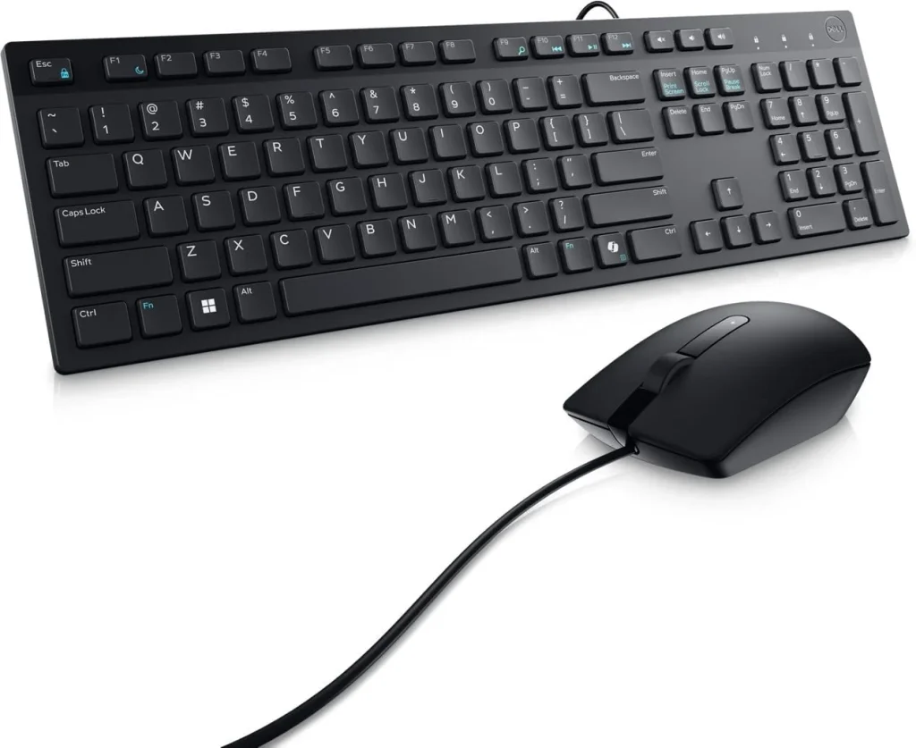 Combo Teclado e Mouse com Fio Dell, Layout Abnt2, 1000 DPI, Preto - KM300C