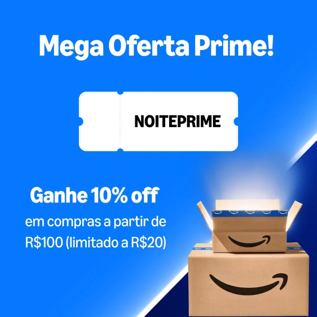 Cupom Amazon 10% OFF em compras a partir de R$ 100 (Limitado a R$ 20)