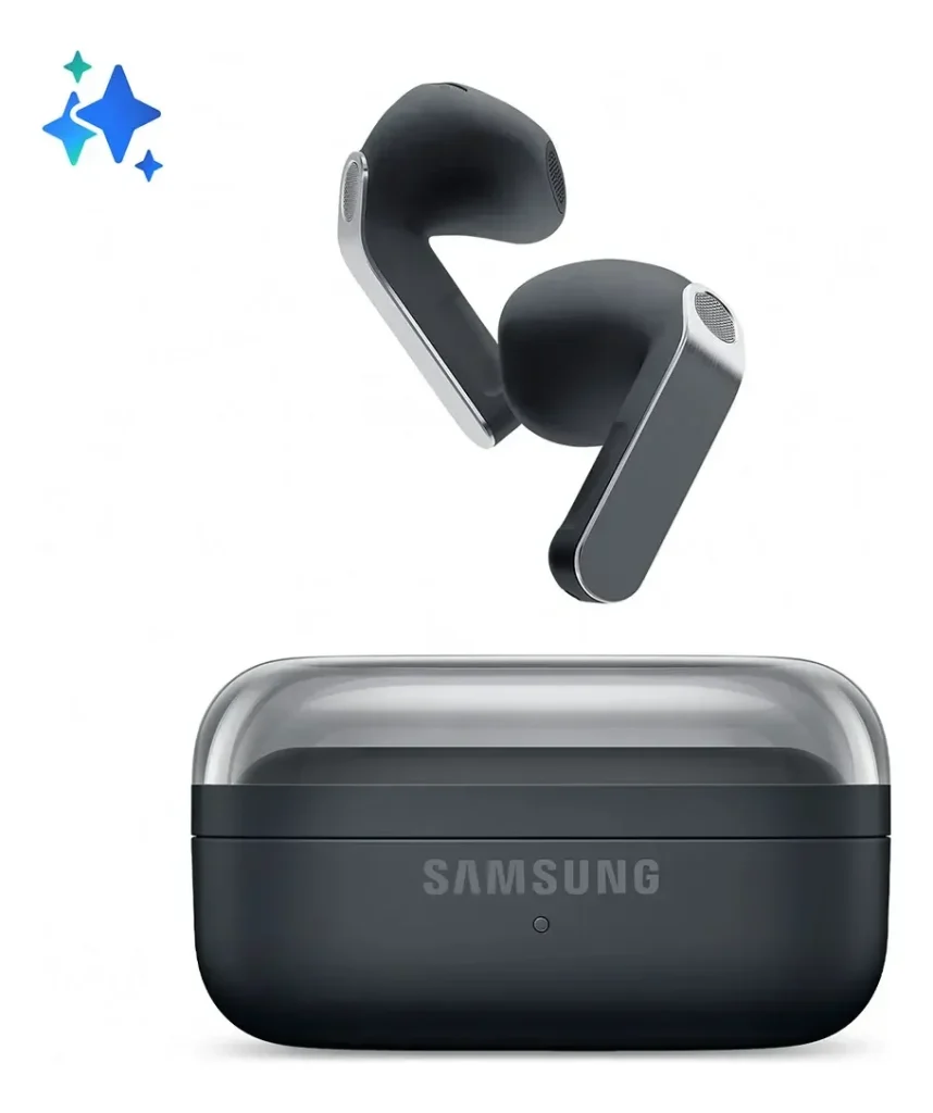Fone de Ouvido sem Fio Samsung Galaxy Buds4, Áudio Hi-Fi, Galaxy AI, Gemini Branco/Grafite