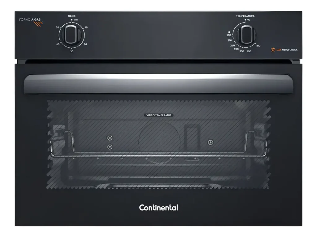Forno de Embutir a Gás Continental 50L TOP LimpaFácil OC4GM