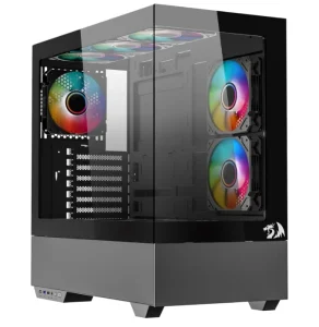 Gabinete Gamer Redragon Reflect Pro Mid Tower Sem Fans Preto CA-607B