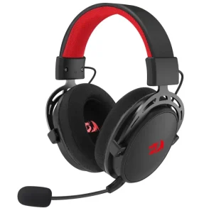 Headset Gamer Redragon Cragblade Pro Preto Sem Fio Bluetooth, USB 2.4GHz USB, 3.5mm Drivers 50mm Microfone Duplo 7.1 Surround Virtual PC, PS3, PS4, PS5, XBox One, Switch
