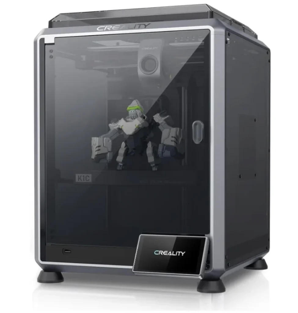 Impressora 3D Creality K1C - 600 mm/s, Câmera Al de Alta velocidade, Extrusora de Acionamento Direto de Metal, Nivelamento Automático, Adequado Para Filamentos De Fibra De Carbono