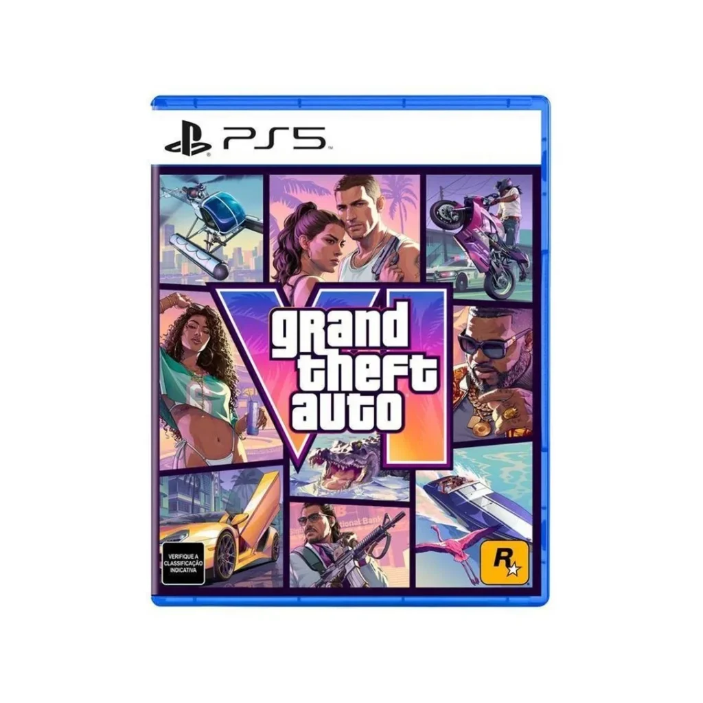 Jogo Grand Theft Auto VI (GTA 6) - PlayStation 5 - Versão Code in the Box