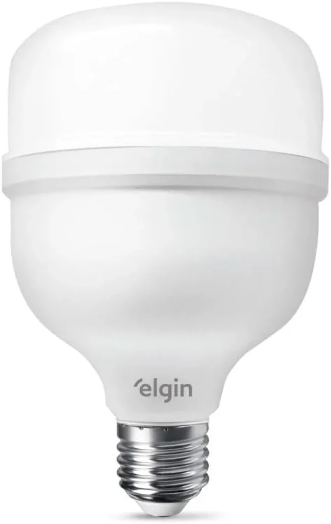 Lâmpada Super Bulbo LED T 30W 6500K Elgin Bivolt Luz Branca Fria