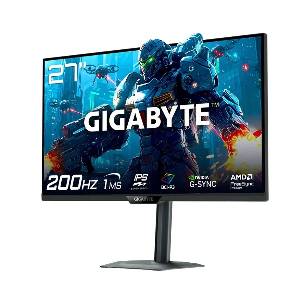 Monitor Gamer Gigabyte 27", QHD, 200Hz, 0.5ms, IPS, Adaptive-Sync, G-Sync, FreeSync Premium, HDR 10, USB-C, Altura Ajustável - G27Q2