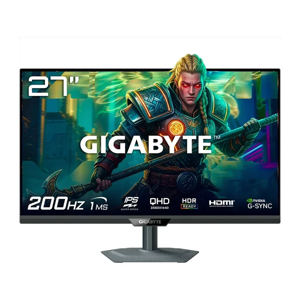 Monitor Gamer Gigabyte 27", QHD, 200Hz, 1ms, IPS, Adaptive-Sync, G-Sync, 99% DCI-P3, HDR 400, USB-C, Altura Ajustável, Preto - M27Q2 QD