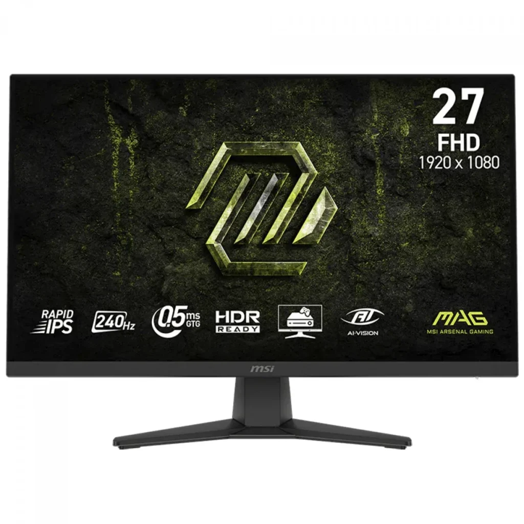 Monitor Gamer MSI MAG 272F X24, 27 Pol, Full HD, Rapid IPS, 0.5ms, 240Hz, HDR, 122% sRGB, HDMI/DP - 272F X24