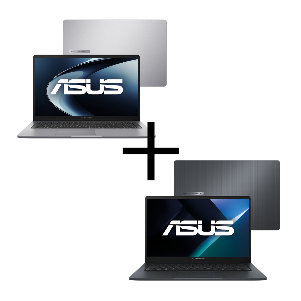 Notebook ASUS ExpertBook P1 PM1503CDA_BR-S70004W Misty Grey + Notebook ASUS ExpertBook B1 B1403CVA_BR-S60003X Gentle Grey