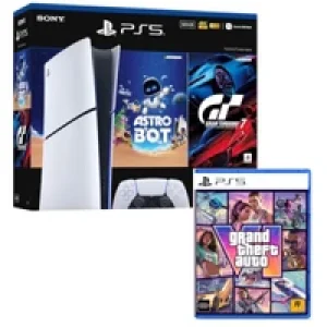 PlayStation 5 Slim Digital 825GB – Pacote ASTRO BOT e Gran Turismo 7 + GTA VI