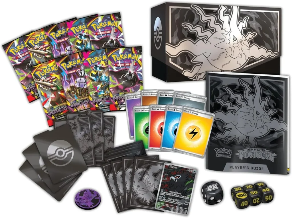 Pokémon TCG: Mega Evolution – Pitch Black – Elite Trainer Box – Inglês