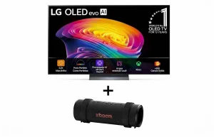 Smart TV 4K LG OLED 55″ C6 Evo AI 165 Hz com Processador AI Alpha 11 Ger3, AI Hub, G-SYNC e FreeSync Premium, Dolby Vision, Dolby Atmos e Google Cast – OLED55C6PSA + LG xboom Grab, 30W Potência, 20h de bateria, IP67