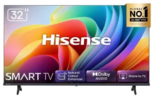 Smart TV Hisense HD 32″ Polegadas com HDR10, DTS Virtual X, Compatibilidade Alexa e Google Home – 32A4NV