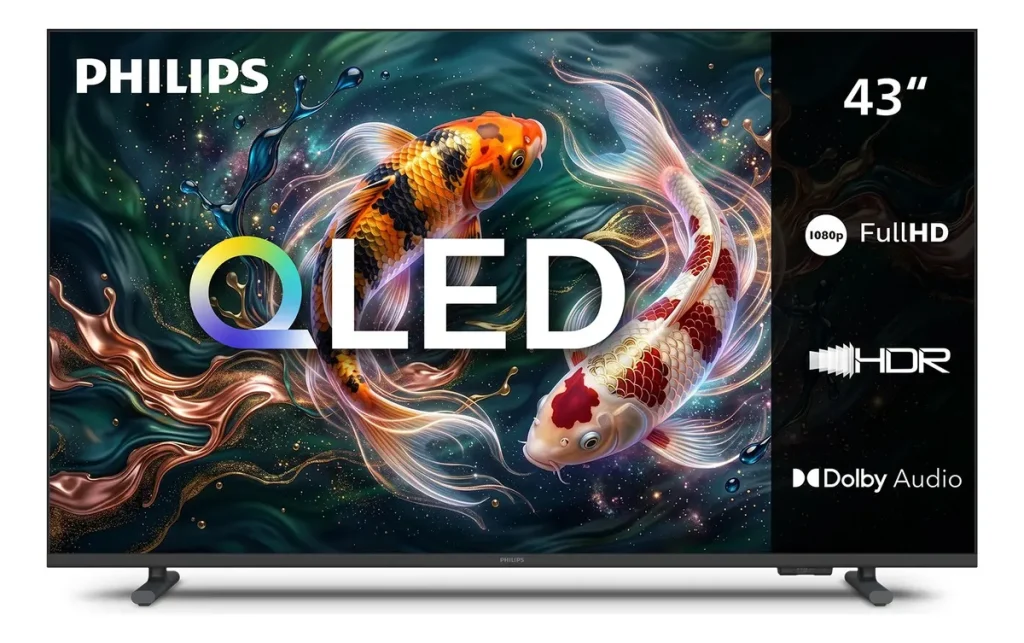 Smart TV Philips 43 polegadas QLED Full HD Wi-Fi HDR10 Dolby Áudio 43PGQ6921/78