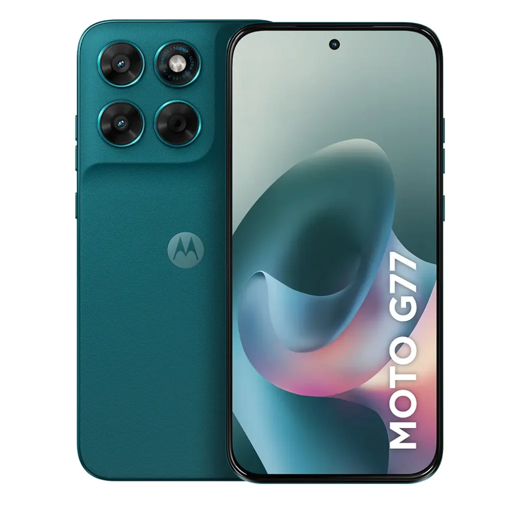 Smartphone Motorola Moto G77 5G - 256GB 8GB RAM (+16GB Boost) Câmera 108MP Ultra-Pixel, Tela 1.5K Extreme AMOLED 120Hz, Ultrarresistente