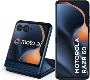 Smartphone Motorola Razr 60-256GB 12GB RAM Tela dobrável 6,9″ pOLED e externa 3,6” Moto AI camera IP48