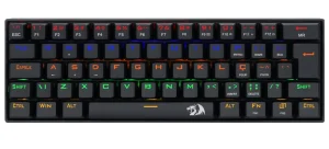 Teclado Gamer Redragon Lakshmi, Rainbow, Switch Redragon MK II Red, Layout 60%, ABNT2 , Preto – K606-R (PT-RED)