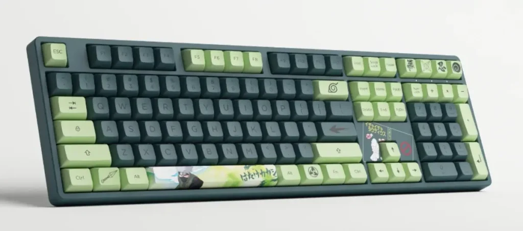 Teclado Mecanico Akko 5108 Verde Naruto Kakashi
