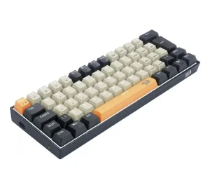 Teclado Mecânico Redragon Lakshmi Sunrise Laranja+Cinza+Preto Com Switch Brown DIY ABNT2 USB-C – K606-OG