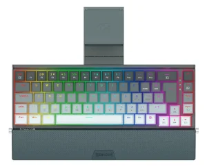 Teclado Mecânico Redragon Shaco RGB Switch Brown Preto e Cinza K641G-GW-RGB