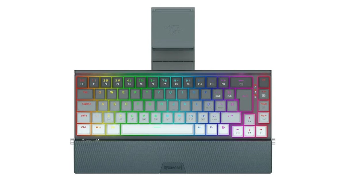Redragin Shaco Teclado Mecânico Redragon Shaco RGB Switch Brown Preto e Cinza K641G-GW ...