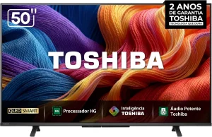 Toshiba Smart TV QLED FHD 50″ Polegadas 50V45SS com Processador HG Inteligência Toshiba AI e Áudio Potente multicanal