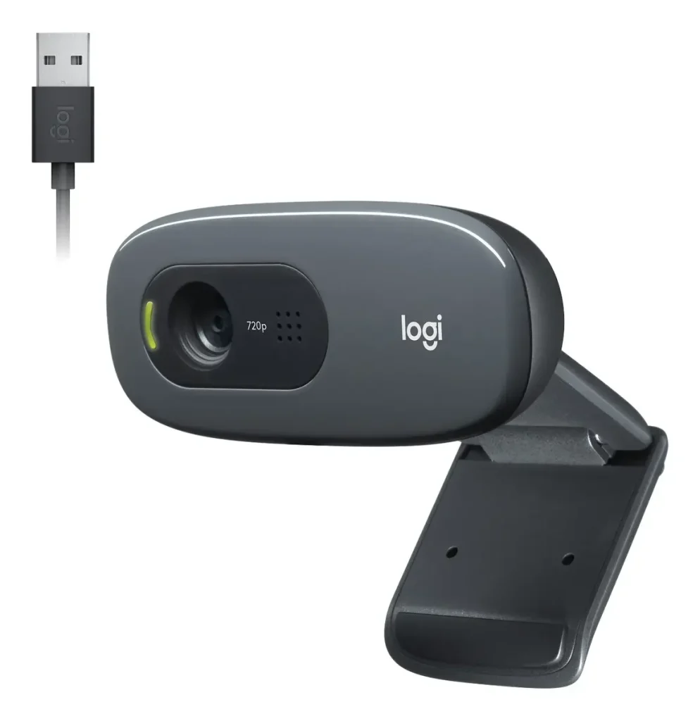 Webcam HD Logitech C270 com Microfone Embutido e 3 MP para Chamadas e Gravações em Vídeo Widescreen