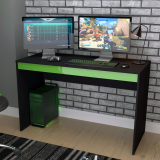Mesa Escrivaninha Gamer Nova Mobile B23 Preta e Verde