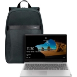Notebook Lenovo Ideapad S145 AMD R7 8GB W10 SSD 256GB 15.6 Prata + Mochila Targus Geolite Essential 15,6″ Cinza