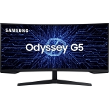 Monitor Gamer Curvo Samsung Odyssey 34′, WQHD, 165Hz, 1ms, tela ultrawide, HDMI, Display Port, Freesync Premium, preto, série G5