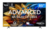 Smart TV 85″ QLED 4K 85C655, Wi-FI, HDR, Google TV,Bluetooth,Dolby Vision – TCL