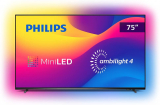 Philips Smart TV 75″ Mini LED 4K 120 Hz Ambilight 4, Android TV, HDMI 2.1, Play-Fi, Freesync PRO, Dolby Vision Atmos, Google Assistant, Alexa, 70 W RMS ‎75PML9507/78