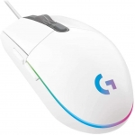Mouse Gamer RGB Logitech G203 LIGHTSYNC com Efeito de Ondas de Cores, 6 Botões Programáveis e Até 8.000 DPI – Branco