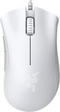 Razer Mouse essencial para jogos DeathAdder: Sensor óptico 6400 DPI – 5 botões programáveis – Interruptores mecânicos – Pegas laterais de borracha – Branco mercúrio