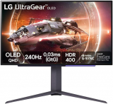 Monitor Gamer LG UltraGear 27″ OLED, QHD, 240Hz, 0.03ms, DisplayPort, HDMI e USB, NVIDIA G-SYNC, AMD FreeSync, HDR400 – 27GS95QE-B