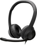 Headset com fio USB Logitech H390 com Almofadas em Couro, Controles de Áudio Integrado e Microfone com Redução de Ruído