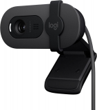 Webcam Full HD Logitech Brio 100 com Microfone Integrado, Proteção de Privacidade, Correção Automática de Luz e Conexão USB-C – Grafite