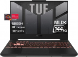 ASUS Laptop para jogos TUF Gaming A15 15,6″ FHD 144Hz – AMD Ryzen 7 -6800H -RTX 3050 Ti, DDR5, MUX, RGB Backlit KB, WiFi 6, cinza, Win 1, com HDMI (16GB RAM | 1TB PCIe SSD)