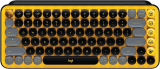 Teclado Mecânico sem fio Logitech POP Keys com teclas Emoji Personalizáveis, Design Compacto Durável, Conexão USB ou Bluetooth – Amarelo Blast