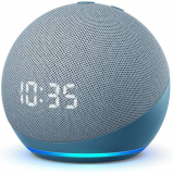 Echo Dot (4ª geração): Smart Speaker com Relógio e Alexa – Cor Azul