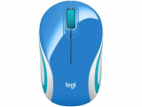 Mini Mouse sem Fio Logitech Laser 1000DPI 3 Botões – M187 Azul