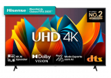 Smart TV 58” Hisense UHD 4K 58A51HSV A6K Tela DLED com Wi-Fi, Bluetooth, USB e HDMI