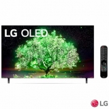 Smart TV LG 55” 4K OLED55A1PSA Inteligência Artificial ThinQ AI Smart Magic Preto Bivolt